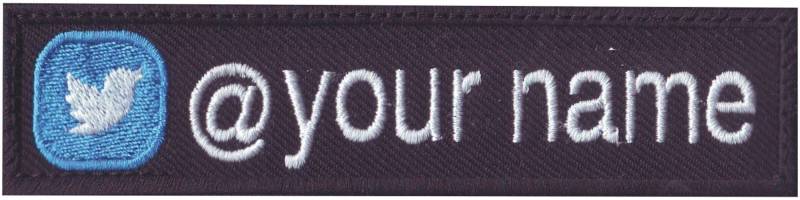 Twitter Logo Personalisierter Gestickter Namensschild-Patch von ThePatchLab