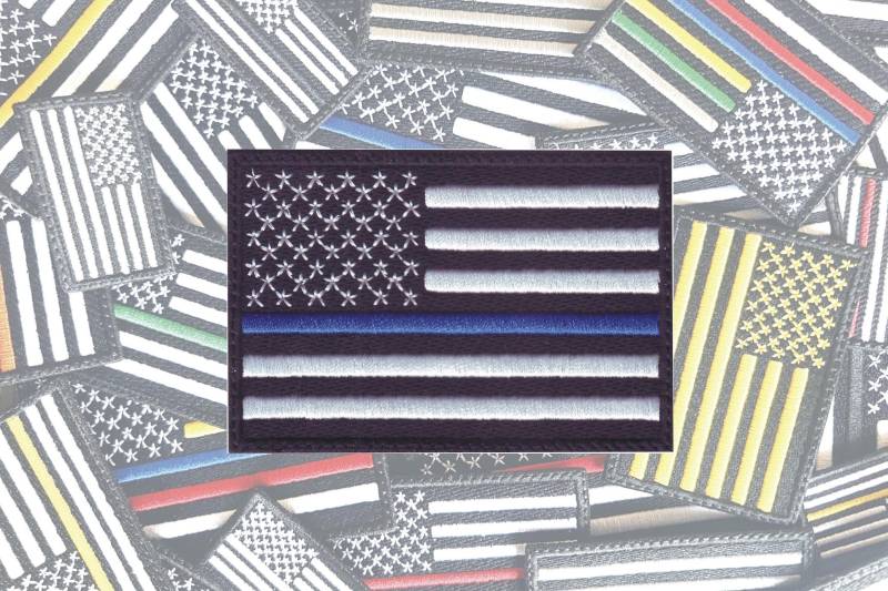 Usa Blue Dünne Linie Flagge Gestickter Aufnäher 3 Größen Us Law Enforcement von ThePatchLab