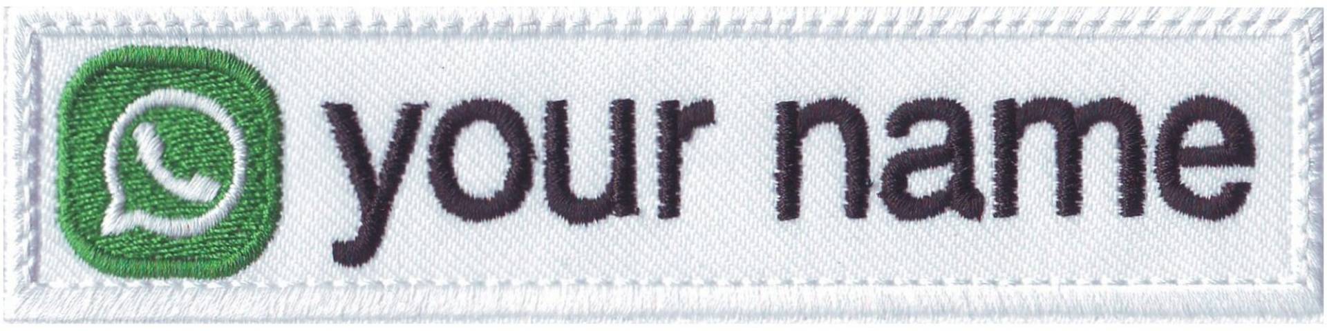 Whatsapp Logo Individuell Gesticktes Namensschild Patch von ThePatchLab