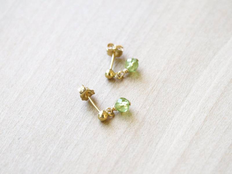 Peridot Ohrstecker 14K Gold Fill, Handgefertigt von ThePeachTree