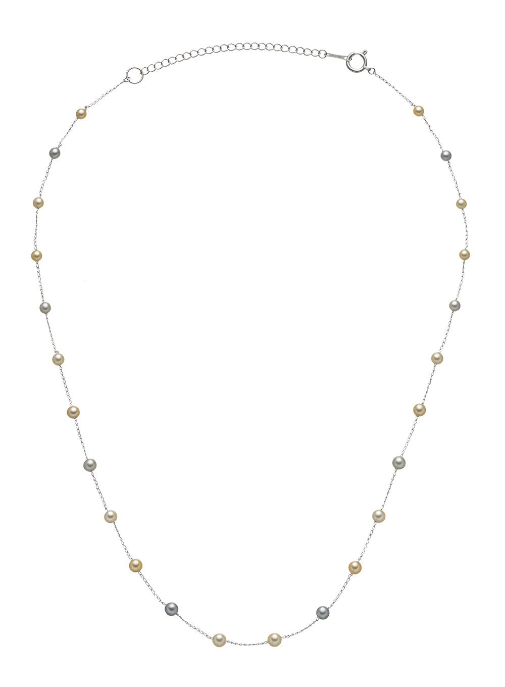 14K Weißgold Halskette Mit 24 Stück Seltenen Natürlichen Baby Multi-Color Akoya-Zuchtperlen 14K Weißgold Halskette Mit 24 Stück Seltenen Natürlichen Baby Multi-Color Akoya-Zuchtperlen von ThePearlExchange