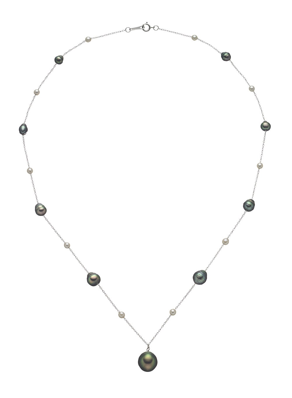 Seltene Baby Akoya Und Tahiti Keshi Zuchtperle 14K Weißgold Halskette Seltene Baby Akoya Und Tahiti Keshi Zuchtperle 14K Weißgold Halskette von ThePearlExchange