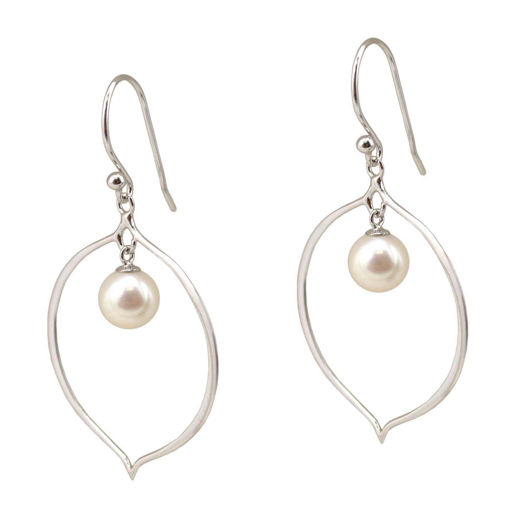 sterling Silber Ohrringe Mit Süßwasser Kultivierte Perle sterling Silber Ohrringe Mit Süßwasser Kultivierte Perle von ThePearlExchange