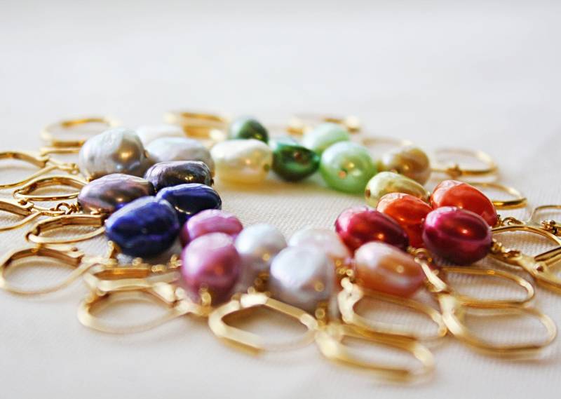 Handgemachte Teardrop Süßwasser-Zuchtperlen Ohrringe von ThePearledSquirrel