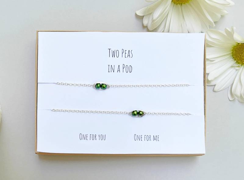 Schwester Armbänder Für 2, Armband Schwestern, Geschenk, Set, Set 2 Weihnachtsgeschenk von ThePearledSquirrel