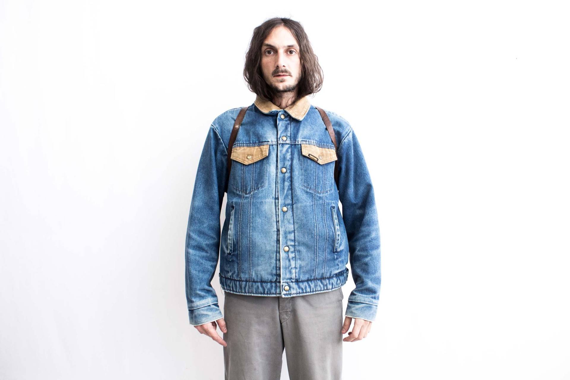 80Er Jahre Sherpa Gefütterte Jeans Jacke. Gefilzte Jeansjacke. Jacke von ThePenduline