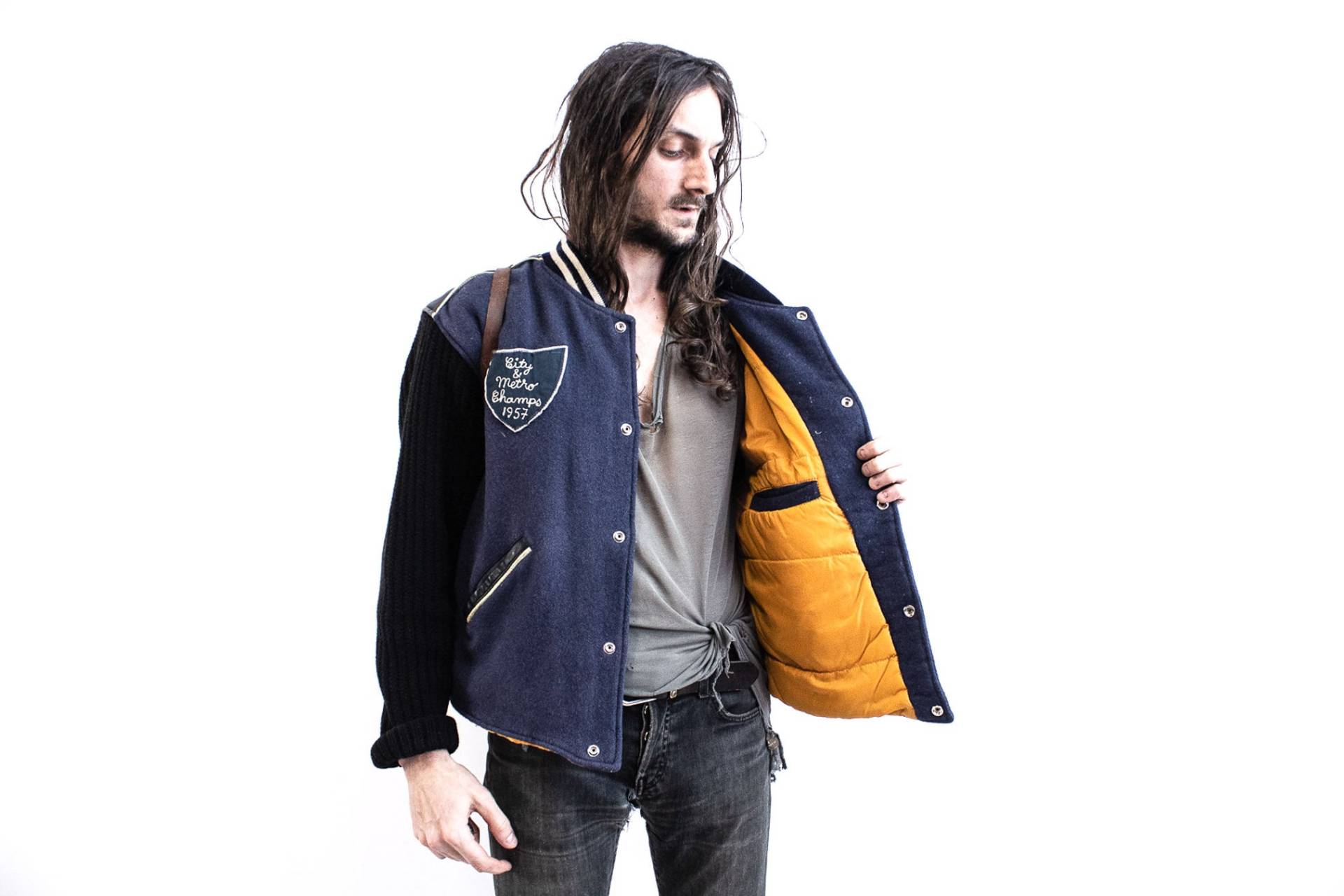 Chevignon Daunenjacke Aus Daunenwolle Varsity1980Er Jahre von ThePenduline