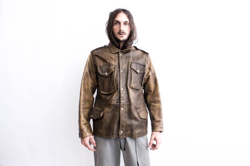 Cruiser Motorradjacke Aus Leder1980Er Jahre von ThePenduline