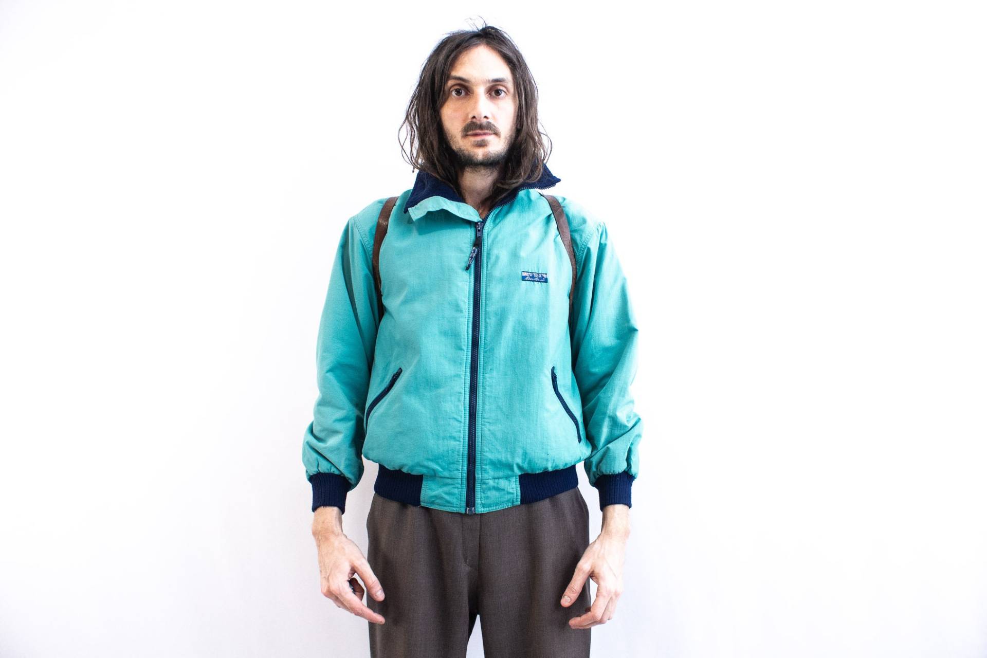 Eddie Bauer Windbreaker Anorak 80Er Jahre. Türkis Gefütterte Skijacke Wandern Nylon Bomber. Patagonien Stil Pull Over Thermal Spring von ThePenduline