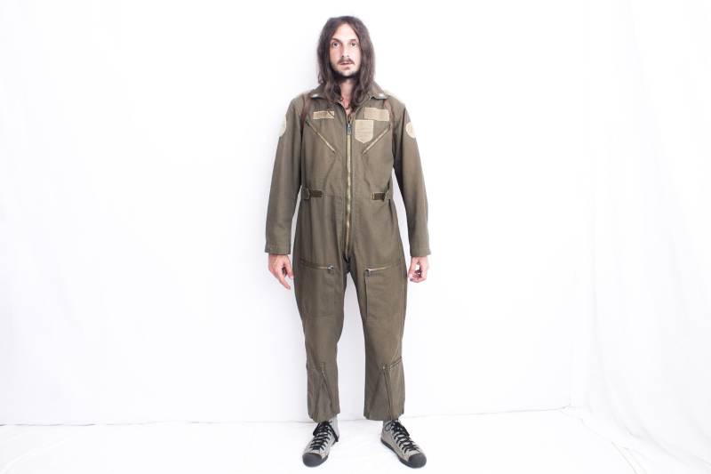 Militär Overall 1970Er Jahre. Armee Khaki Retro Usaf Piloten von ThePenduline