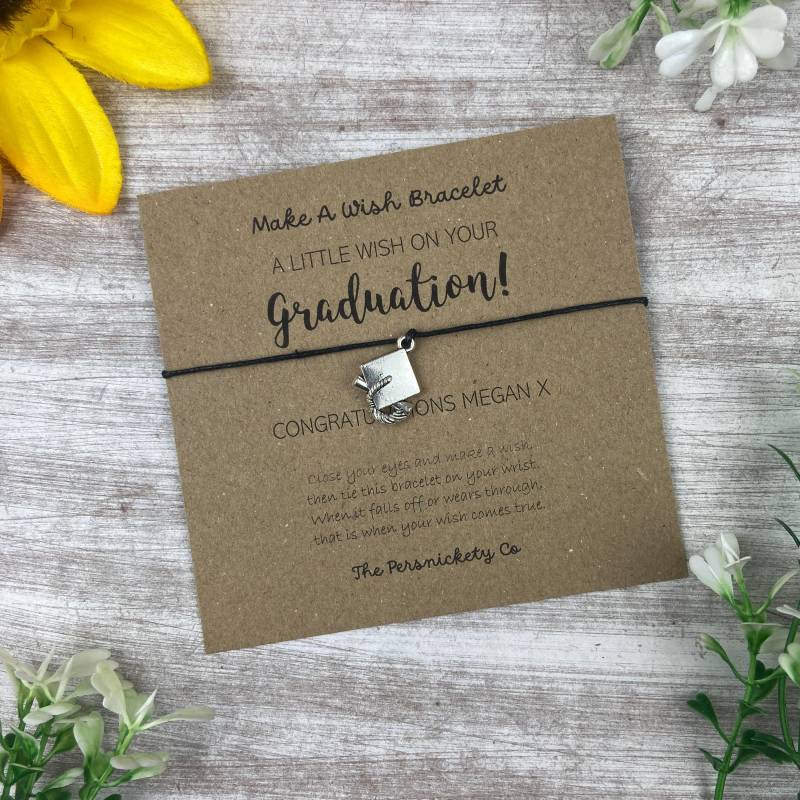 Abschlussgeschenk, Abschlussarmband, Abschlusswunscharmband, Abschlusswunsch, Abschlussschmuck, Abschlusskarte, Abschlusskappe von ThePersnicketyCo