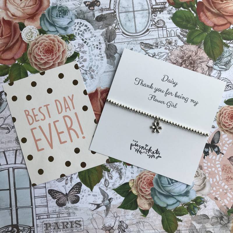 Bettelarmband, Charm Armband, Danke Dass Du Mein Blumenmädchen Bist , Blumenmädchen, Danke, Hochzeit, Geschenk von ThePersnicketyCo