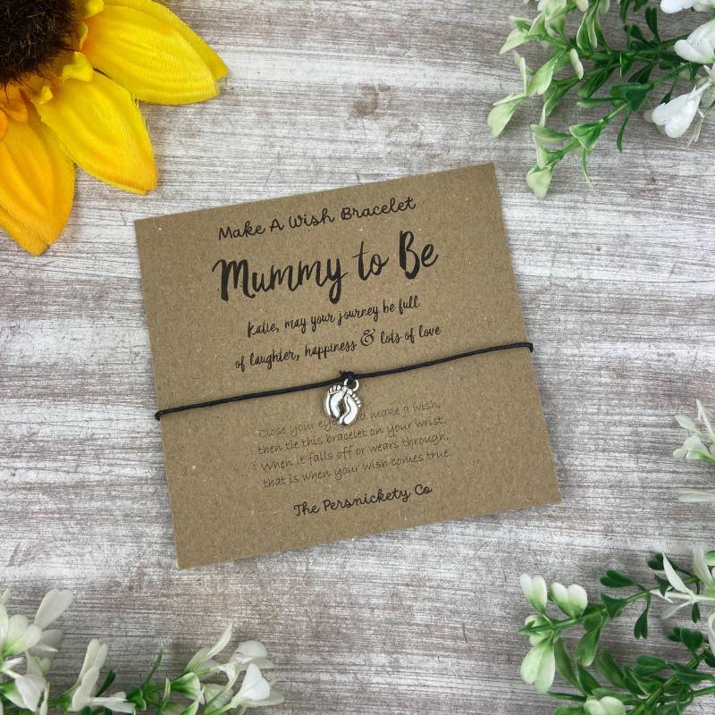 Bettelarmband, Wunscharmband, Mama Zu Sein, Neue Mama, Schwangerschaftswunsch, Babywunsch, Mum Personalisiertes Geschenk von ThePersnicketyCo