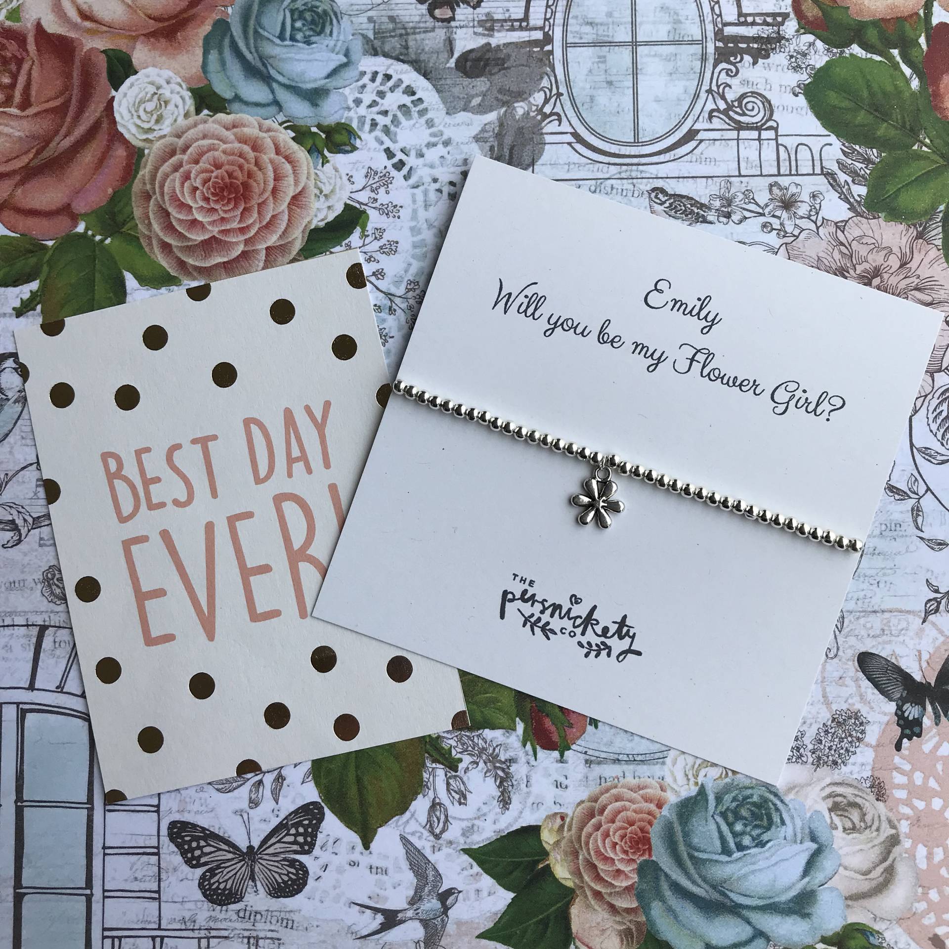 Charm Armband, Willst Du Mein Blumenmädchen Sein? Blumenmädchen, Blumenmädchen-Antrag, Hochzeitsgeschenk, Hochzeit von ThePersnicketyCo