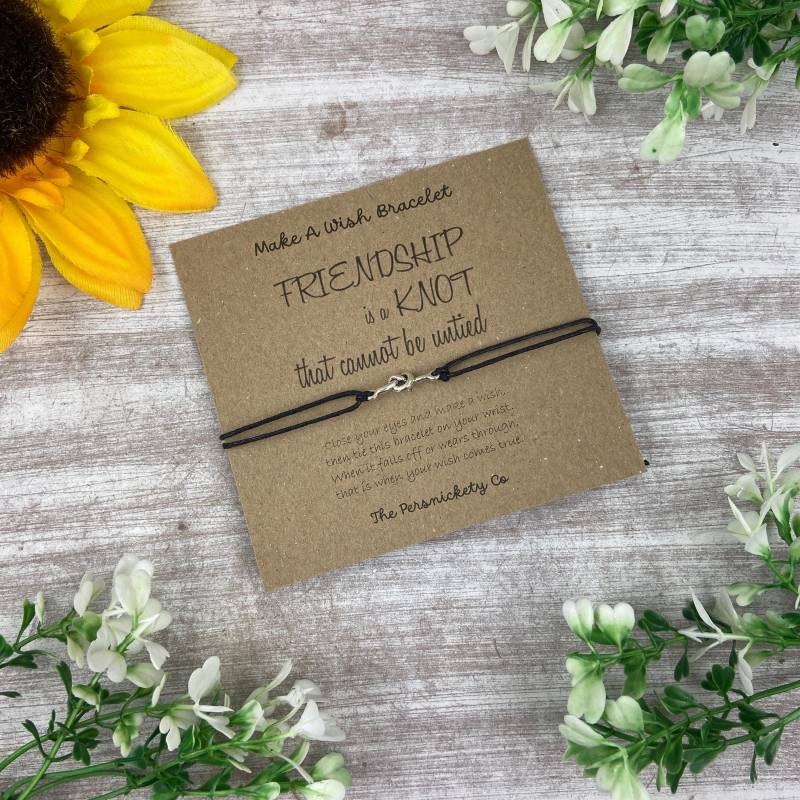 Freundschaftsarmband, Freundschaft, Freundschaft Ist Ein Knoten, Knoten Charm, Wunscharmband, Bester Freund Geschenk, Geschenk Für Den Besten von ThePersnicketyCo