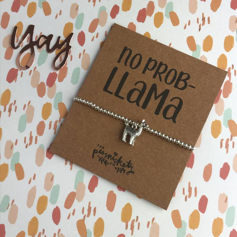 Lama-Armband, Lama-Charm-Armband, Perlen Armband, Lama, Bettelarmband, Geschenk Für Freundin, Freundgeschenk, Kein Problem-Lama von ThePersnicketyCo
