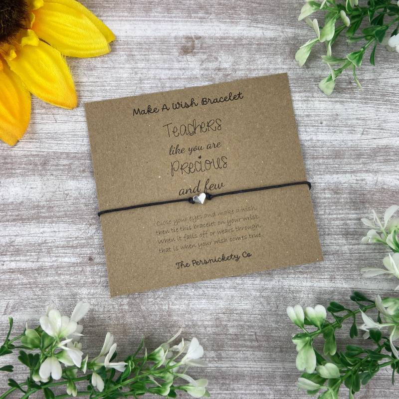 Lehrer Geschenk, Wunsch Armband, Lehr Assistent Charm Geschenk Für Lehrer von ThePersnicketyCo