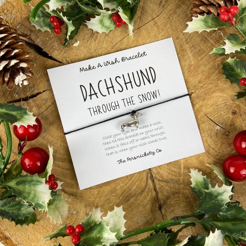 Wunscharmband, Bettelarmband, Dackelarmband, Dackel Durch Den Schnee Charm, Dackel, Schmuck, Haustier Armband von ThePersnicketyCo