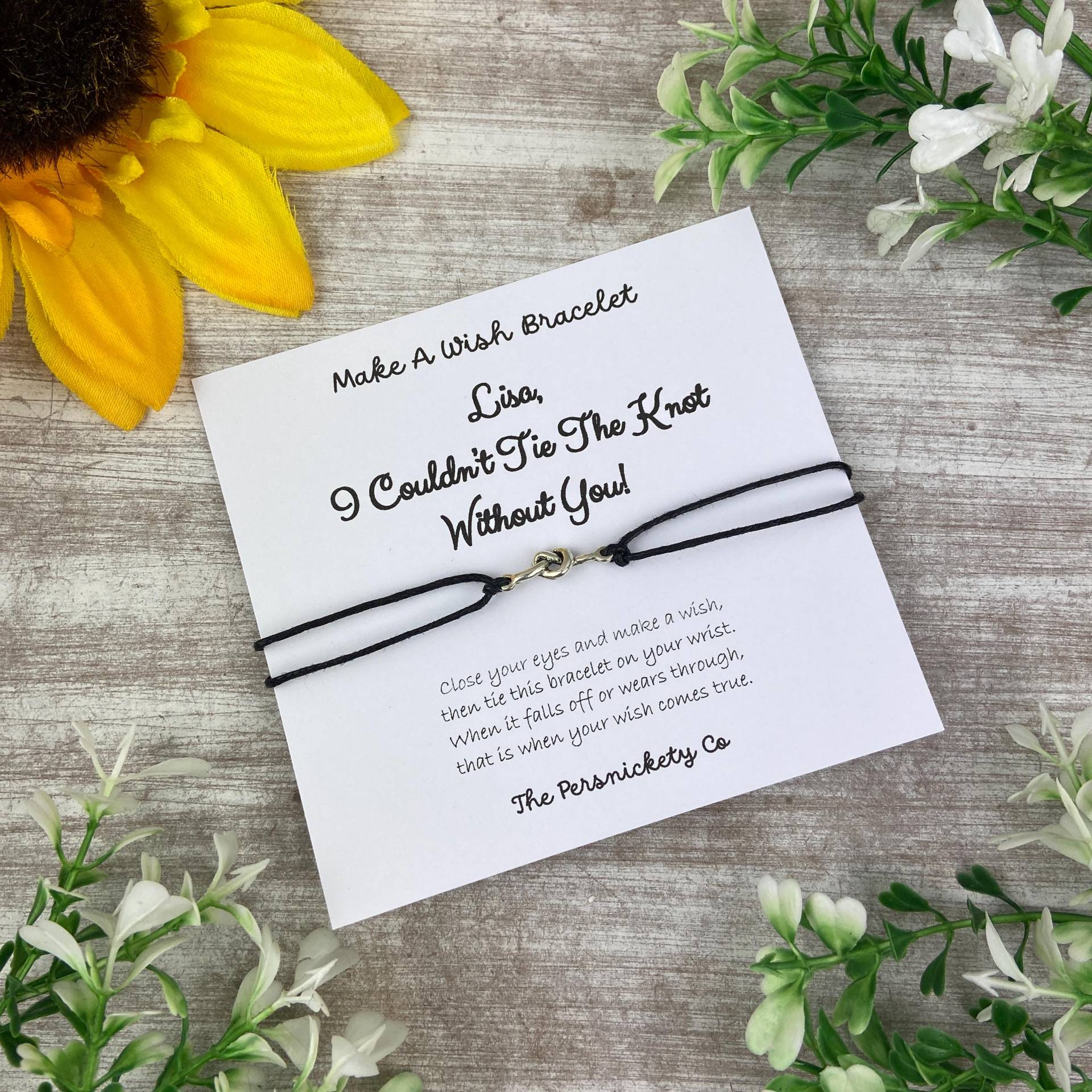 Wunscharmband, Bettelarmband - Ich Könnte Nicht Ohne Sie Den Knot Binden, Geschenk Brautjungfer, Brautjungfer Vorschlag, Hochzeitsgeschenk von ThePersnicketyCo