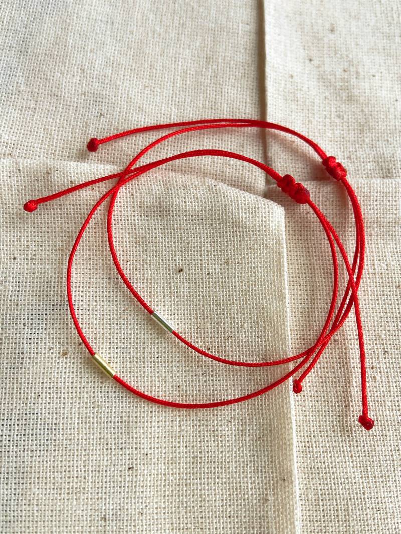 925 Rote Schnur Armband, Schutz Schmuck, Kaballah Rot Amulett Verstellbares Rohr Armband von ThePheia