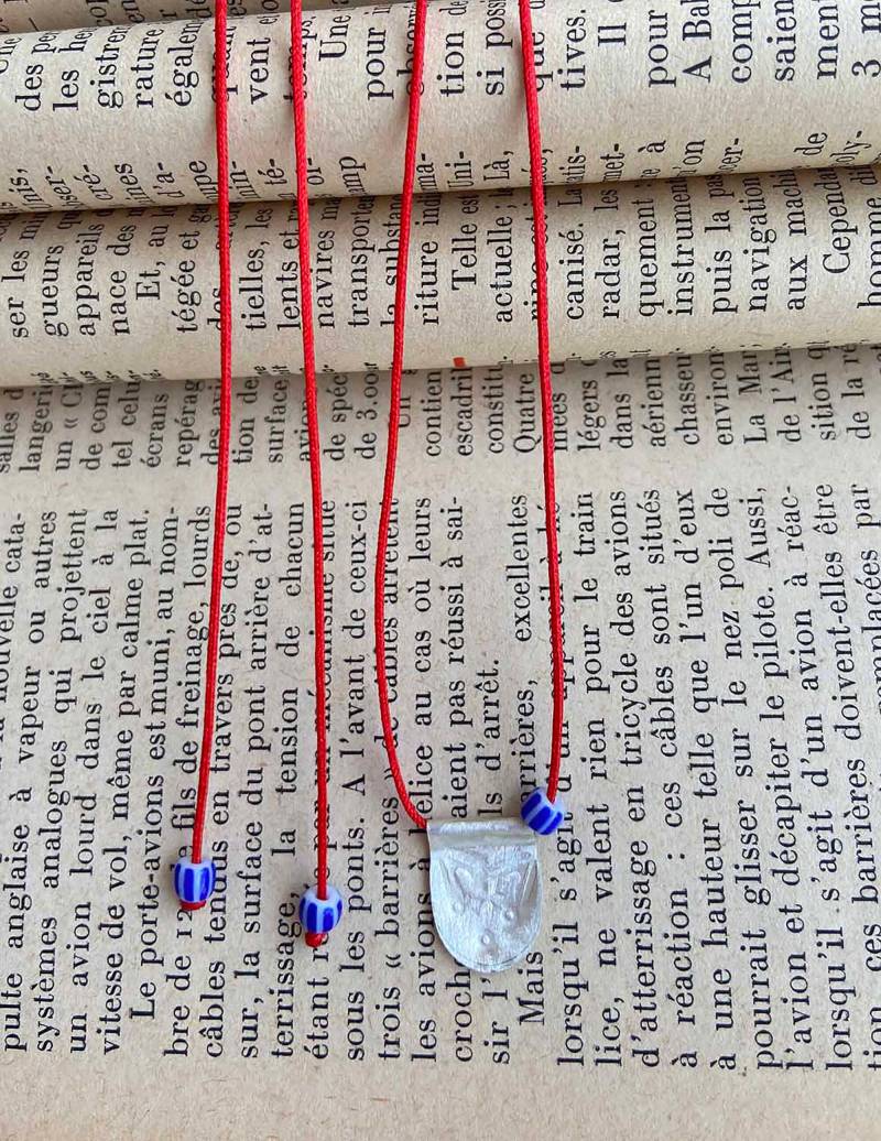 925 Sterling Silber Halskette, Halskette Mit Roter Schnur, Minimale Rote von ThePheia