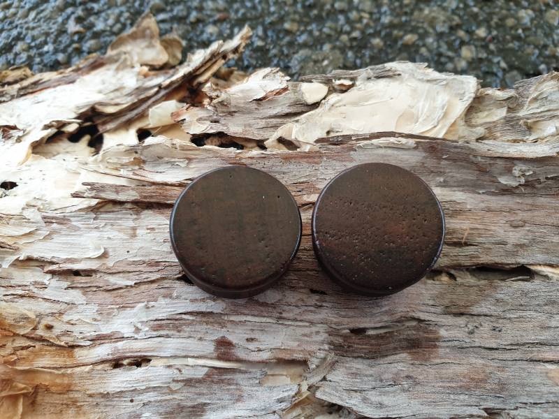 Ein Paar Black Walnut Holz Ohr Plug Piercing Schmuck Gauge Stretcher Pl122 von ThePiercingKingdom