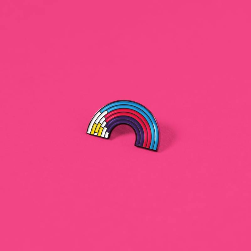 Polyamory Regenbogen Pin - Polyamorist Throuple Heart Polyamourous Badge von ThePinPrick