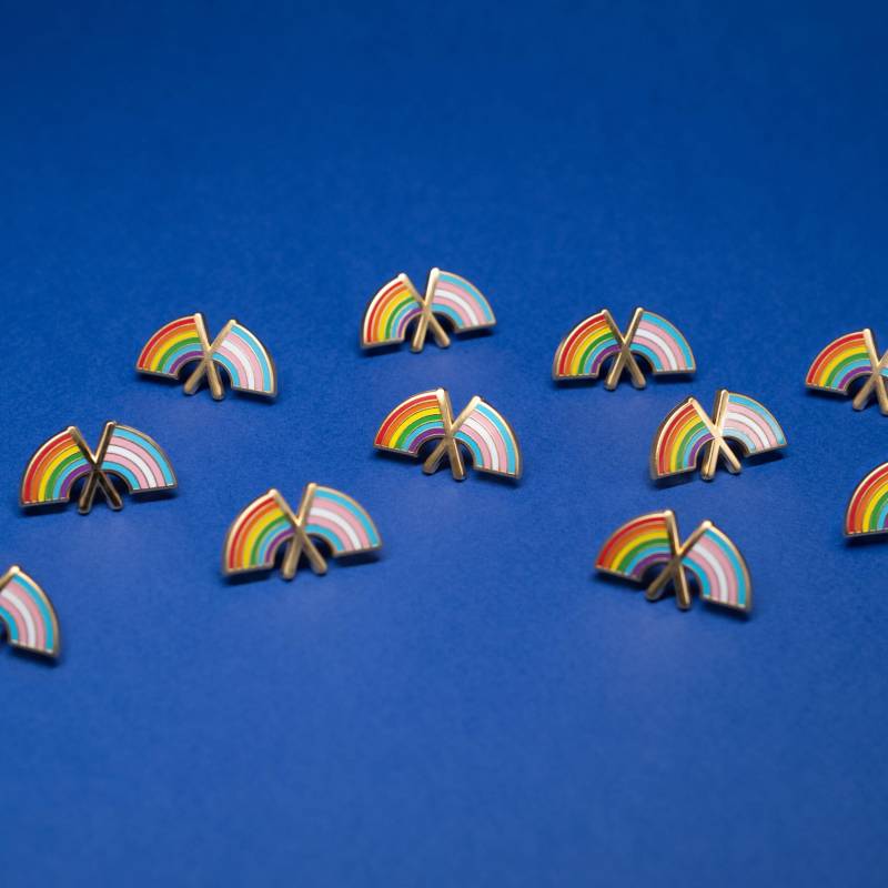 Trans-Regenbogen Flaggen Pin Transgender Gleichheit Unterstützung Verbündeter Gay Pride Nonbinary Mentale Gesundheit Queer Dei Revers Abzeichen von ThePinPrick