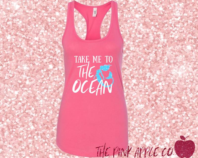 Damen Racer Zurück Oder Festen Tank-Top Bring Mich Zur Ozean-Meerjungfrau-Tank-Top Damen Racer Zurück Oder Festen Tank-Top Bring Mich Zur Ozean-Meerjungfrau-Tank-Top von ThePinkAppleCompany