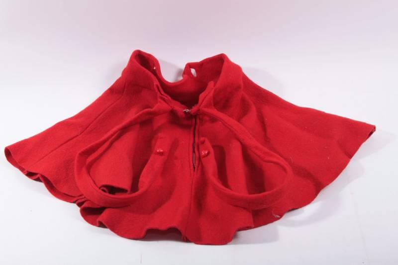 Vintage 1940Er Jahre Puppe Oder Kleinkind Größe Rotkäppchen Filz Cape - Puppenkleidung Baby Kleidung 351 von ThePinkRoom