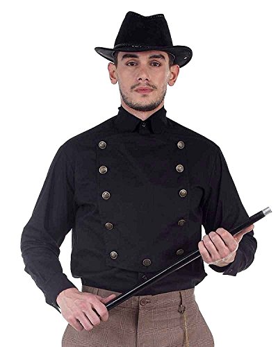 ThePirateDressing Herren Freizeit-Hemd Schwarz Schwarz Gr. xl, Schwarz - Schwarz von ThePirateDressing