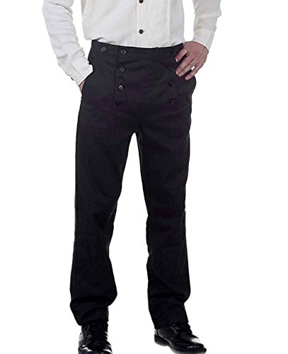 ThePirateDressing Herren Hose Schwarz Schwarz Gr. L, Schwarz - Schwarz von ThePirateDressing