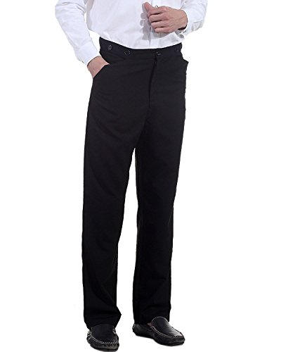 ThePirateDressing Herren Hose Schwarz Schwarz Gr. M, Schwarz - Schwarz von ThePirateDressing