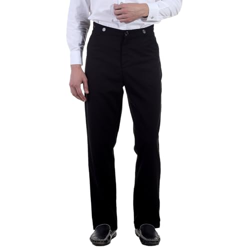 ThePirateDressing Herren Hose Schwarz Schwarz Gr. M, Schwarz - Schwarz von ThePirateDressing