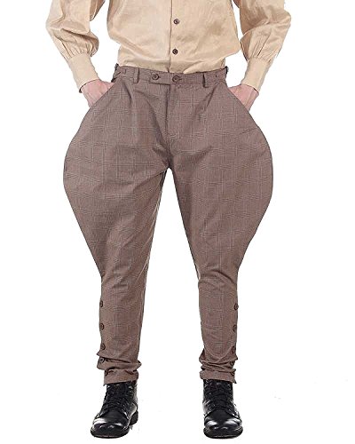 ThePirateDressing Jodhpur-Hose, Steampunk, viktorianisch, Gothic, Punk, Vampir, Royal, C1326 Gr. 31-35, beige von ThePirateDressing