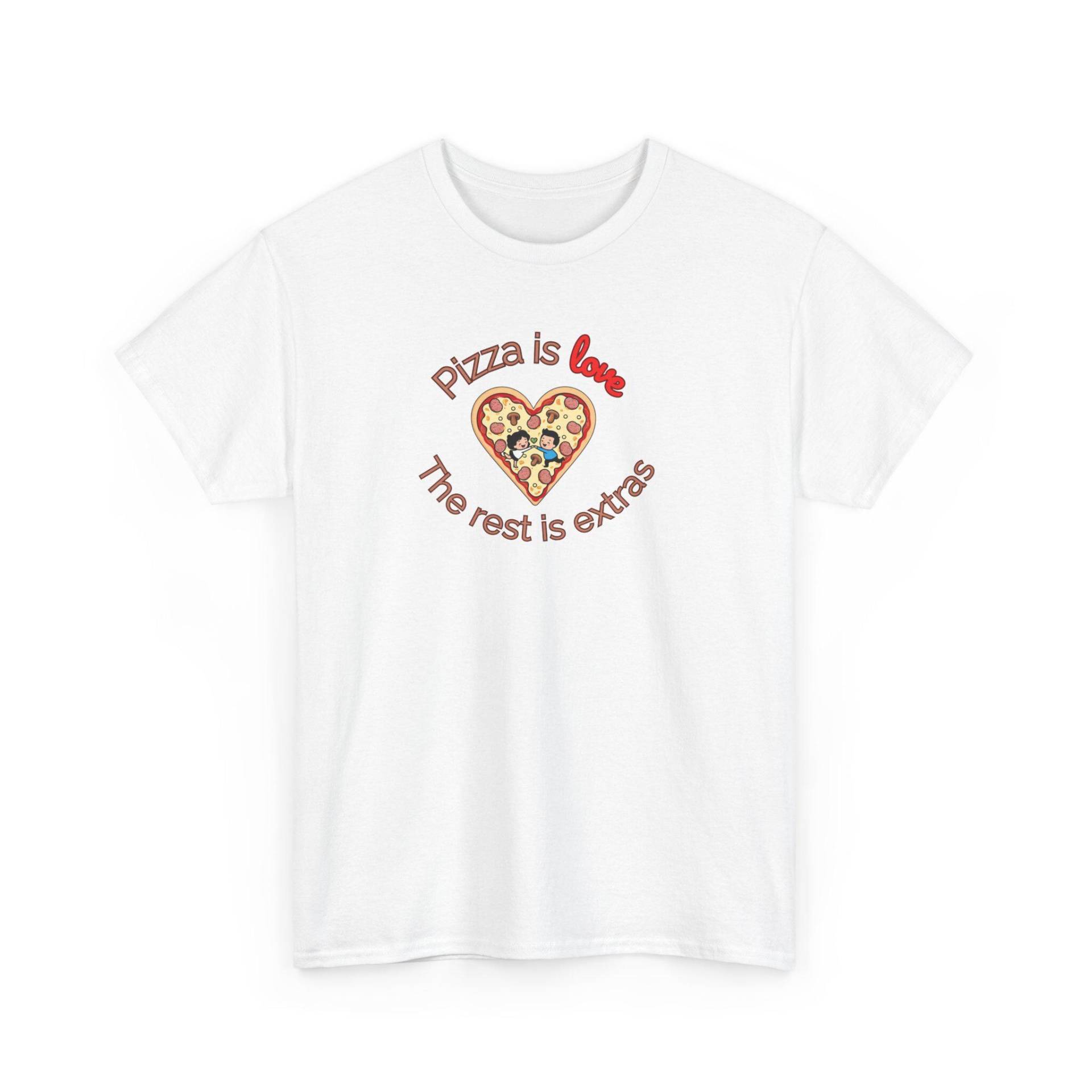 Pizza Is Love, The Rest Extras | Fun Gift For Lovers Foodie Humor Everyday Comfort Retro Comic Design Unisex Heavy Cotton Pizza Is Love, The Rest Extras | Fun Gift For Lovers Foodie Humor Everyday Comfort Retro Comic Design Unisex Heavy Cotton von ThePixelForgeStudio