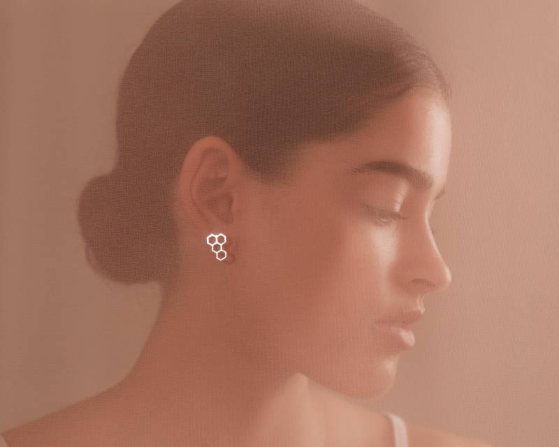 Gold Oder Silber - Bienenwaben Hypoallergene Ohrringe Gold Oder Silber - Bienenwaben Hypoallergene Ohrringe von ThePlainJane