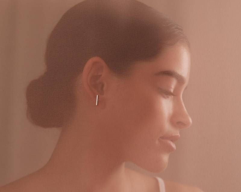 Gold Oder Silber Einfache Bar Hypoallergen Ohrringe/12 Mm Gold Oder Silber Einfache Bar Hypoallergen Ohrringe/12 Mm von ThePlainJane