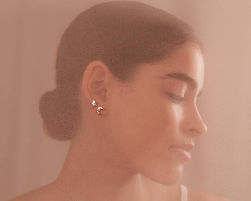 Gold Oder Silber Mond & Sterne Hypoallergen Ohrringe Gold Oder Silber Mond & Sterne Hypoallergen Ohrringe von ThePlainJane