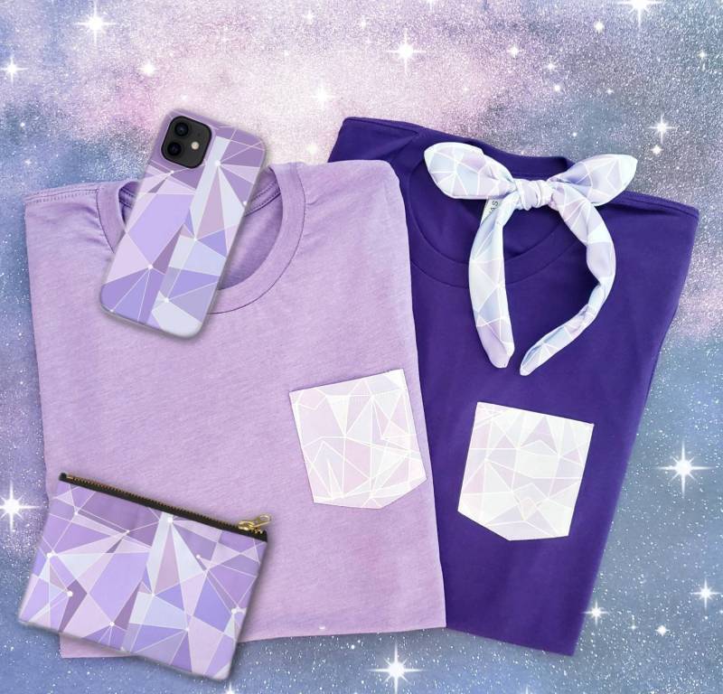 Galactic Purple Wandtasche T-Shirt/Wunschtasche Wunschfarbe in Kommentaren Beim Checkout Unisex Shirts von ThePocketeers