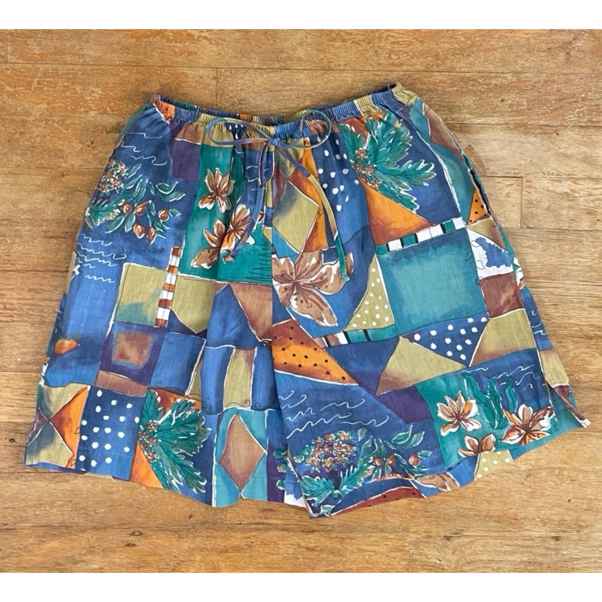 1970Er Jahre Blumen Print Baumwoll Shorts Vintage High Waist Strand Shorts 1970Er Jahre Blumen Print Baumwoll Shorts Vintage High Waist Strand Shorts von ThePoshEstate