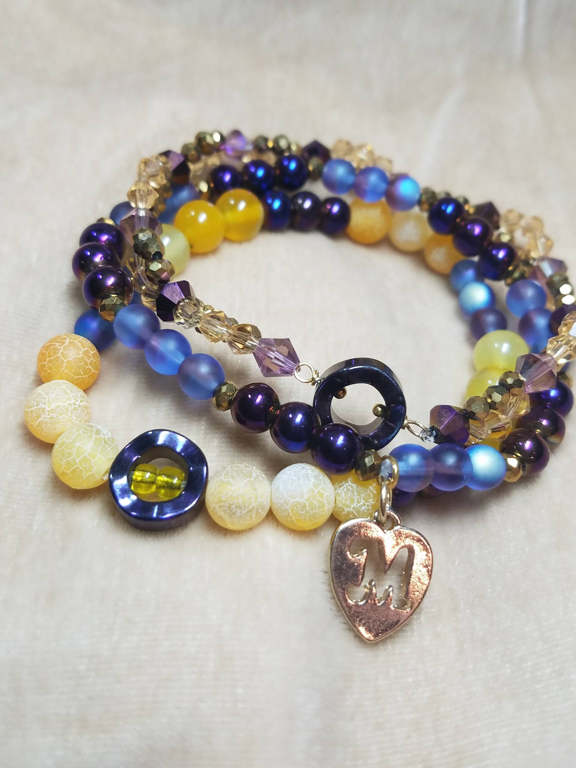 Lila Und Gold Fan Armbänder von ThePoshVanity