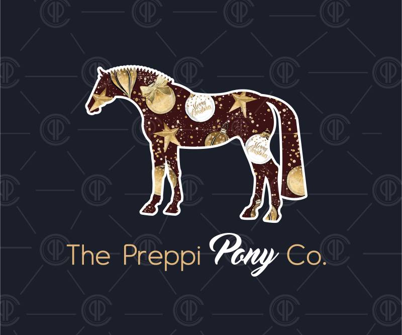 Erwachsenen Wunderliche Ornamente Ppc Pferde-Logo von ThePreppiPonyCo