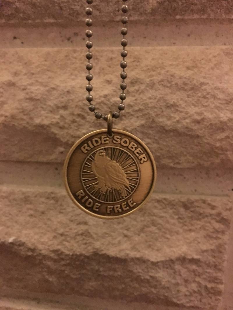 Aa Token Münzanhänger Ride Sober, Free Eagle, Motorrad Erholung von ThePricklyLotus