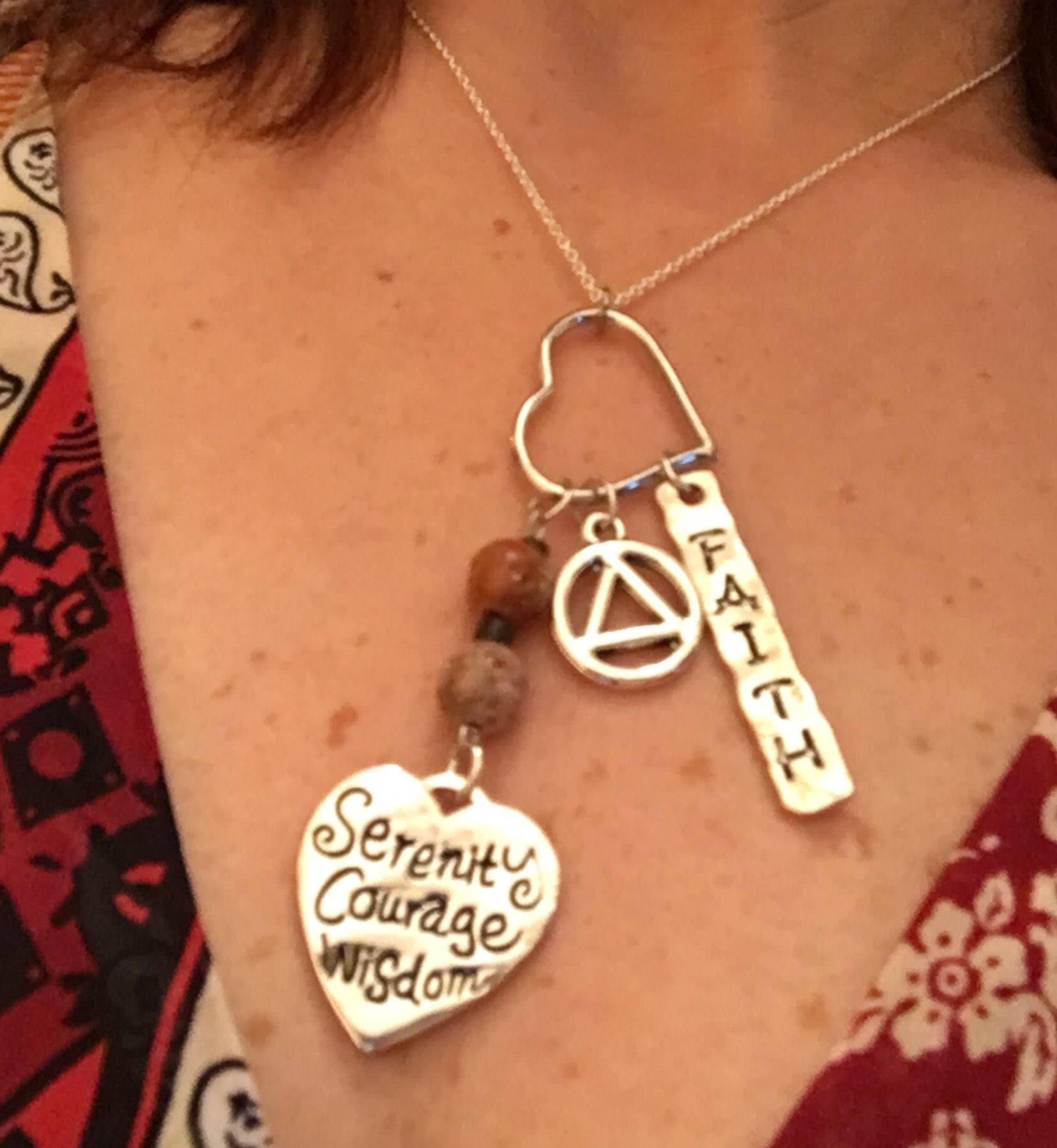 Gelassenheitsgebet Genesung Anhänger Mit Glaube Baumeln Charm Und Symbol Herzverbinder. Alkoholiker Anonyme Betäubungsmittel Anonym von ThePricklyLotus