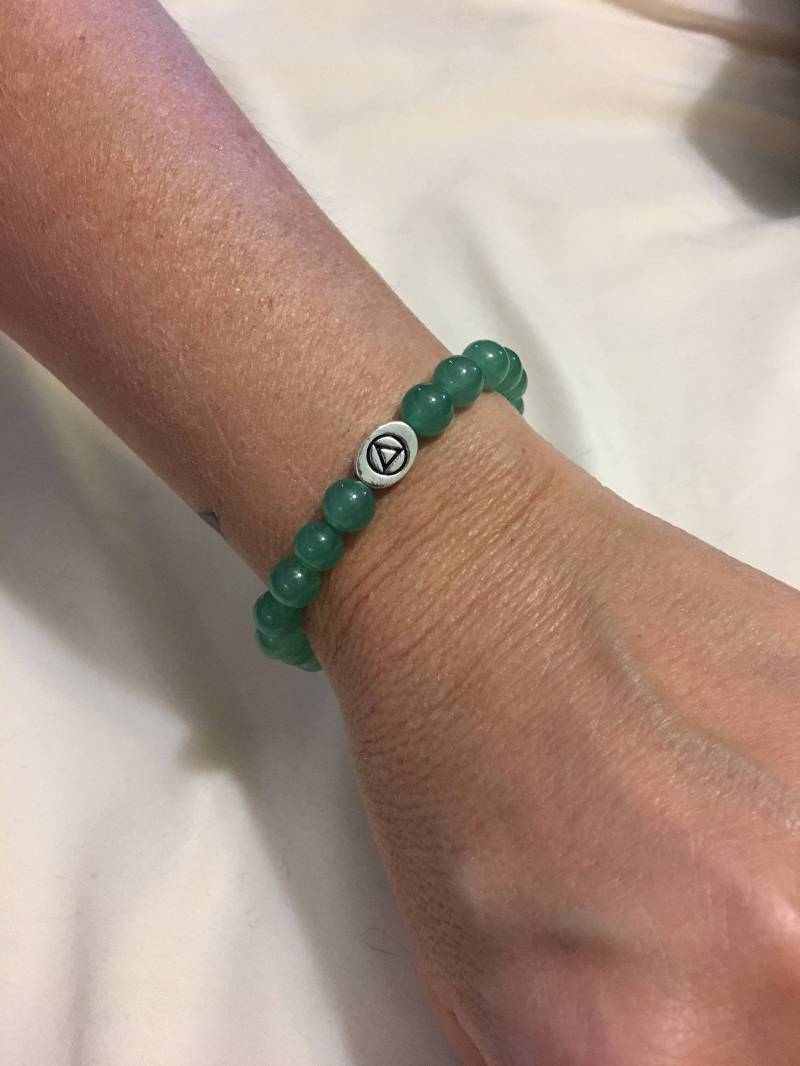 Grünes Aventurin-Armband Für Frauen Oder Männer, Aa Na Jemanden in Genesung Nüchternheit, Ein Großartiges Patengeschenk von ThePricklyLotus