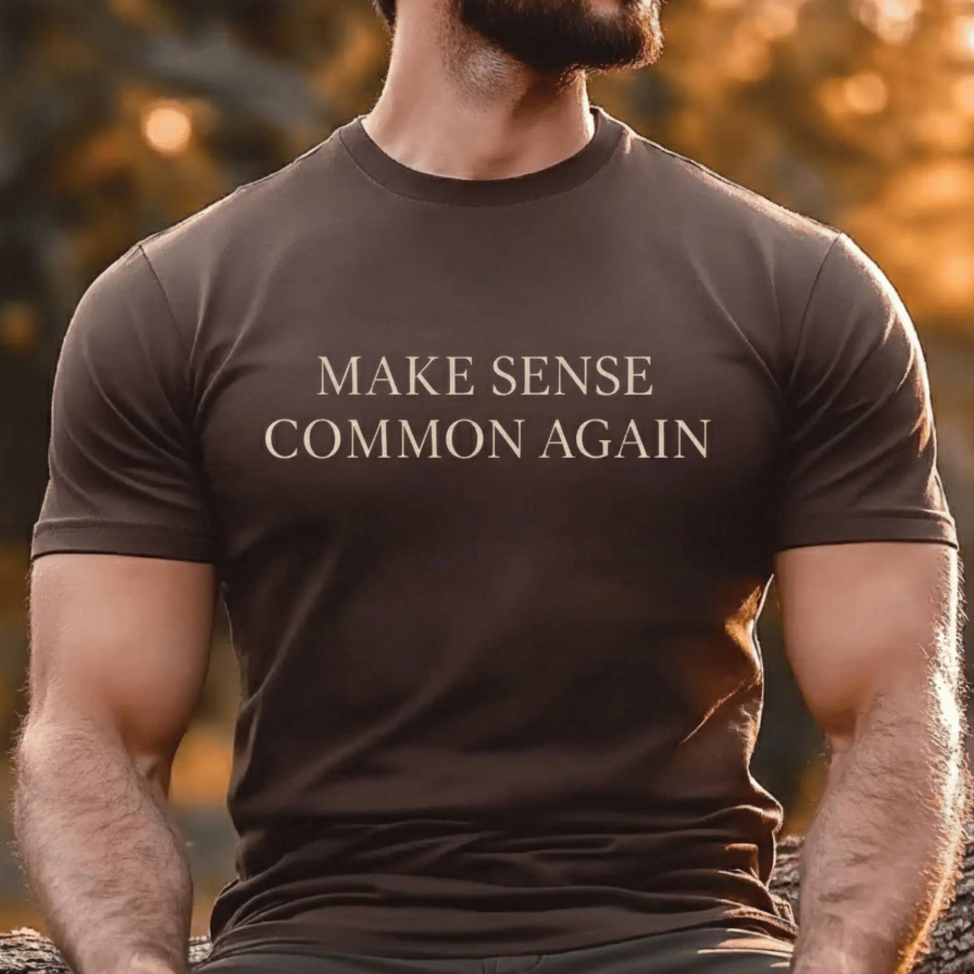Make Sense Common Nochmal T-Shirt - Lustiges Statement Grafik Für Männer & Frauen, Unisex Baumwoll-Shirt, Lässige Alltagskleidung, Geschenkidee von ThePrintTee