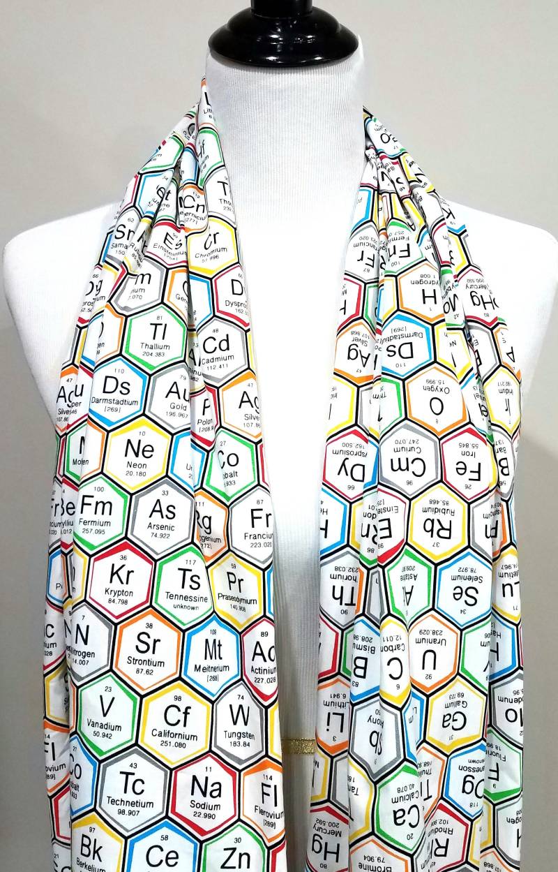 Sechseckiges Periodensystem Infinity Schal Sechseckiges Periodensystem Infinity Schal von TheProverbialShop