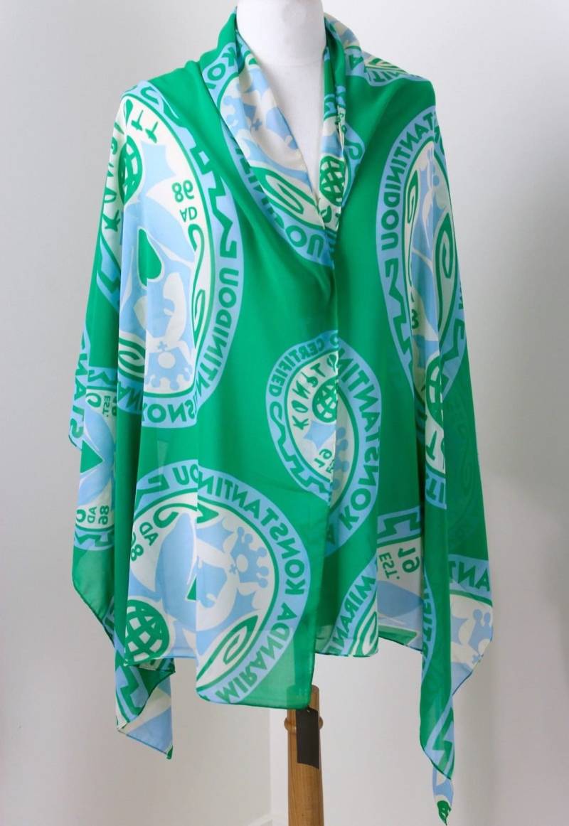 Miranda Konstantinidou Konplott Schal Wickelschal Blau Grün Windy Chiffon von ThePuppeTree