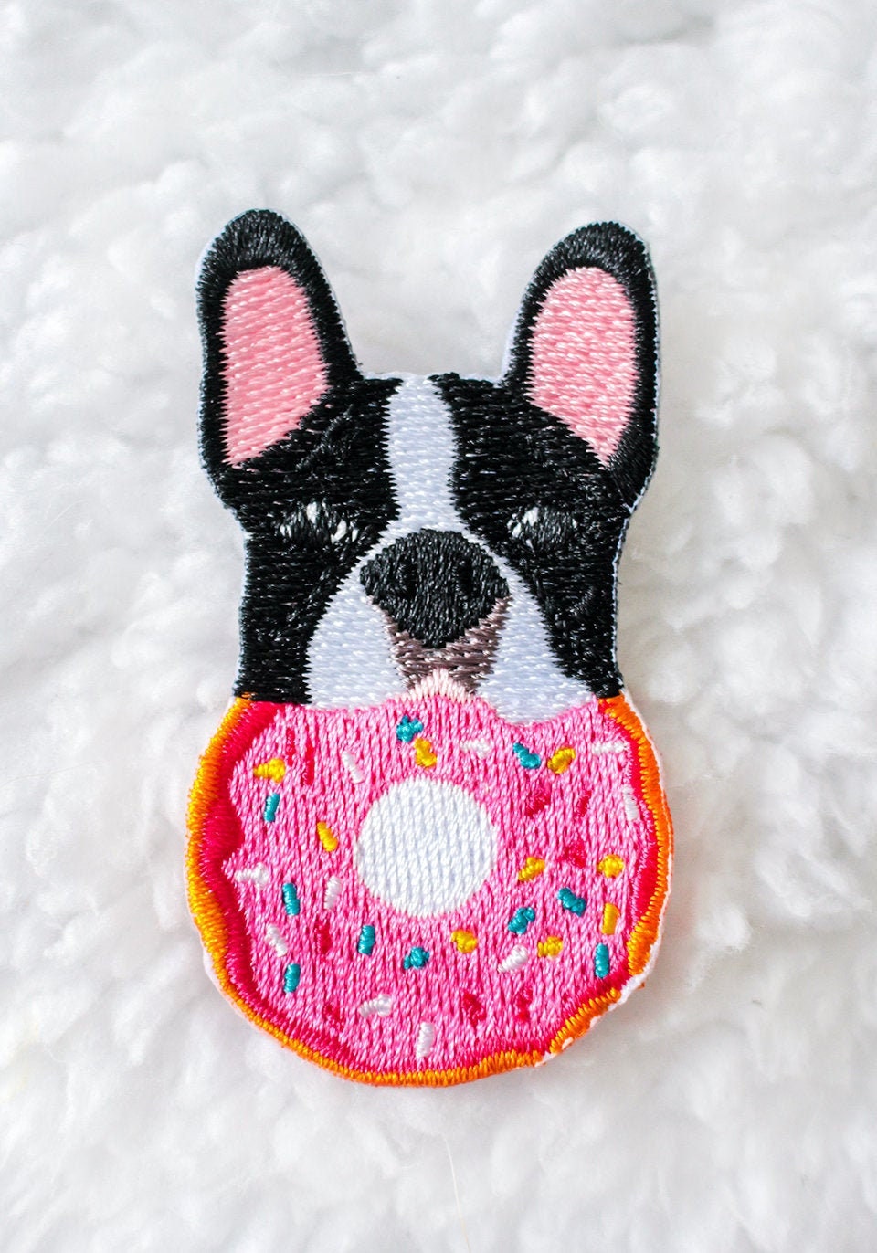 Frenchie Donut Stickerei Patch von ThePurebread